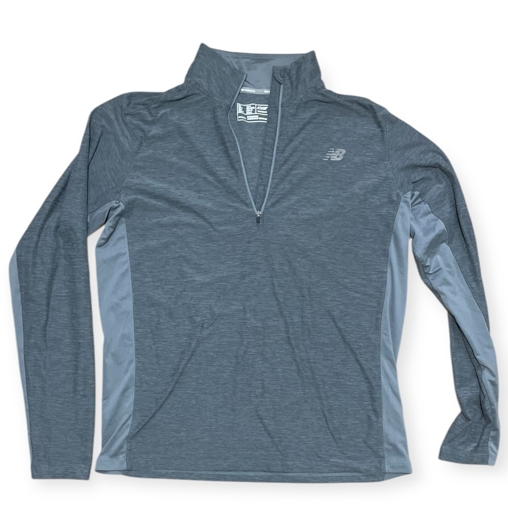 New Balance Gray Quarter-Zip Pullover